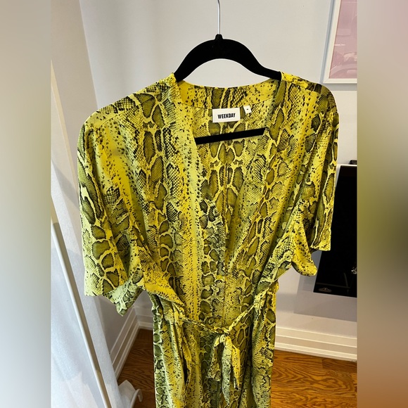 Weekday Snake Print Dress - Picture 2 of 3